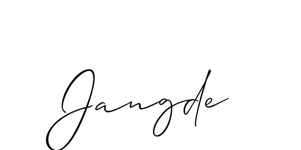 Also You can easily find your signature by using the search form. We will create Jangde name handwritten signature images for you free of cost using Allison_Script sign style. Jangde signature style 2 images and pictures png