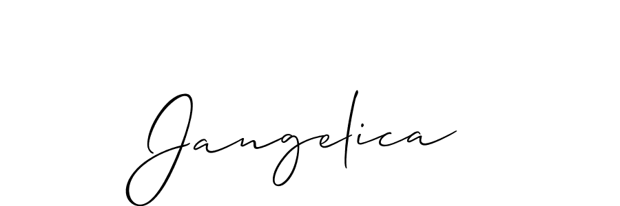 The best way (Allison_Script) to make a short signature is to pick only two or three words in your name. The name Jangelica include a total of six letters. For converting this name. Jangelica signature style 2 images and pictures png