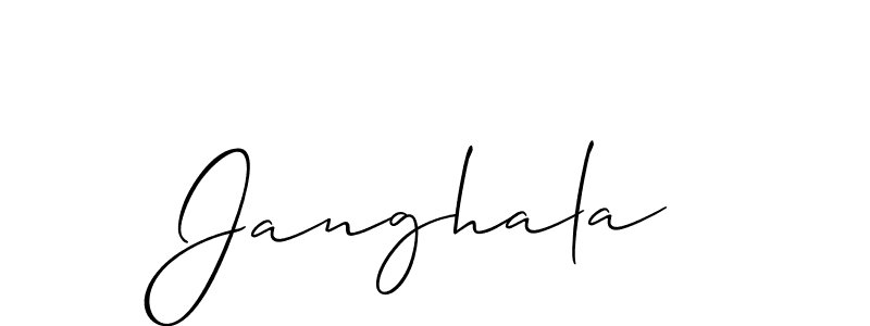 The best way (Allison_Script) to make a short signature is to pick only two or three words in your name. The name Janghala include a total of six letters. For converting this name. Janghala signature style 2 images and pictures png