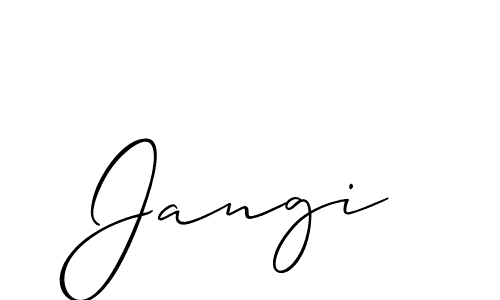 You should practise on your own different ways (Allison_Script) to write your name (Jangi) in signature. don't let someone else do it for you. Jangi signature style 2 images and pictures png