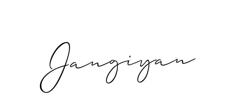 if you are searching for the best signature style for your name Jangiyan. so please give up your signature search. here we have designed multiple signature styles  using Allison_Script. Jangiyan signature style 2 images and pictures png