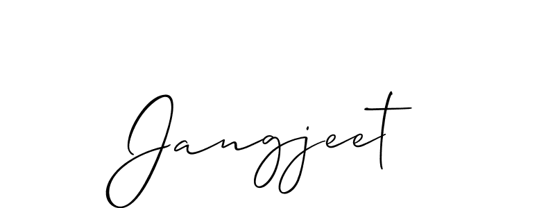 It looks lik you need a new signature style for name Jangjeet. Design unique handwritten (Allison_Script) signature with our free signature maker in just a few clicks. Jangjeet signature style 2 images and pictures png