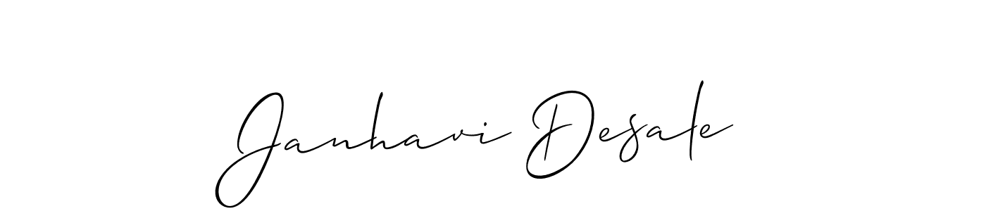 Make a short Janhavi Desale signature style. Manage your documents anywhere anytime using Allison_Script. Create and add eSignatures, submit forms, share and send files easily. Janhavi Desale signature style 2 images and pictures png