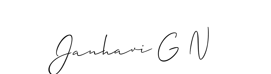 How to Draw Janhavi G N signature style? Allison_Script is a latest design signature styles for name Janhavi G N. Janhavi G N signature style 2 images and pictures png