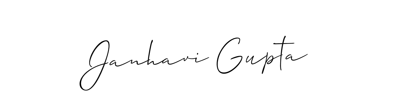 Janhavi Gupta stylish signature style. Best Handwritten Sign (Allison_Script) for my name. Handwritten Signature Collection Ideas for my name Janhavi Gupta. Janhavi Gupta signature style 2 images and pictures png