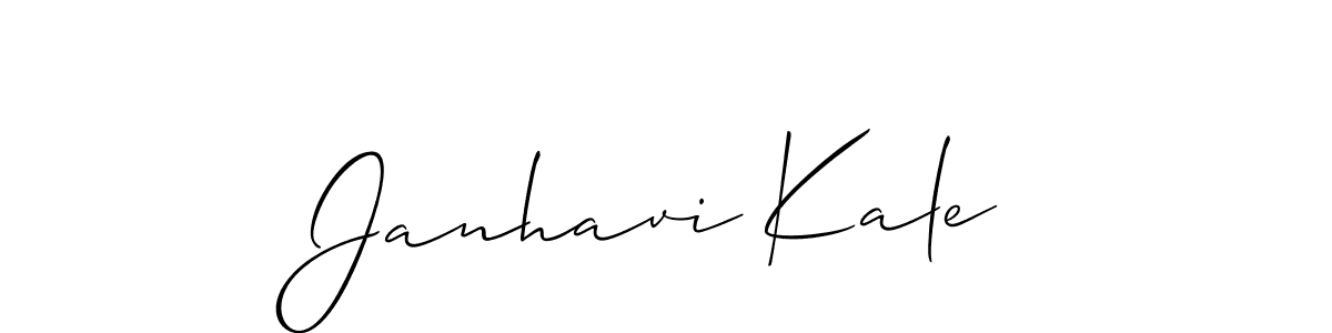 Design your own signature with our free online signature maker. With this signature software, you can create a handwritten (Allison_Script) signature for name Janhavi Kale. Janhavi Kale signature style 2 images and pictures png