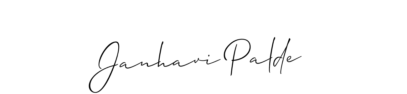 Best and Professional Signature Style for Janhavi Palde. Allison_Script Best Signature Style Collection. Janhavi Palde signature style 2 images and pictures png