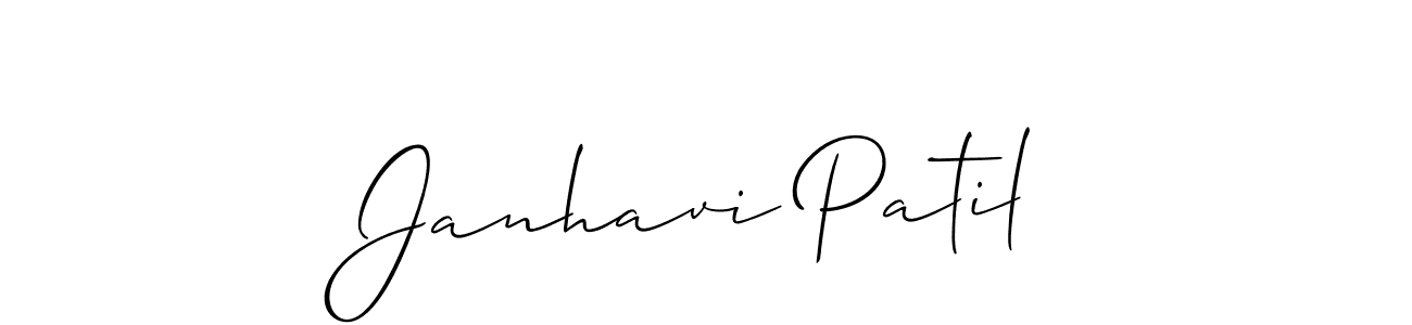 The best way (Allison_Script) to make a short signature is to pick only two or three words in your name. The name Janhavi Patil include a total of six letters. For converting this name. Janhavi Patil signature style 2 images and pictures png