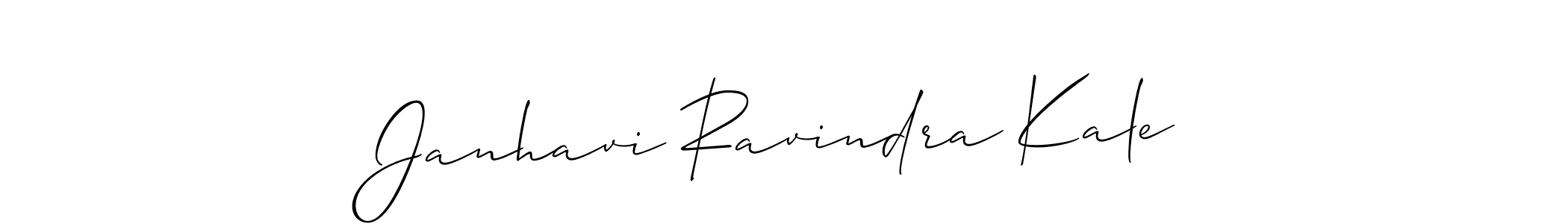 The best way (Allison_Script) to make a short signature is to pick only two or three words in your name. The name Janhavi Ravindra Kale include a total of six letters. For converting this name. Janhavi Ravindra Kale signature style 2 images and pictures png