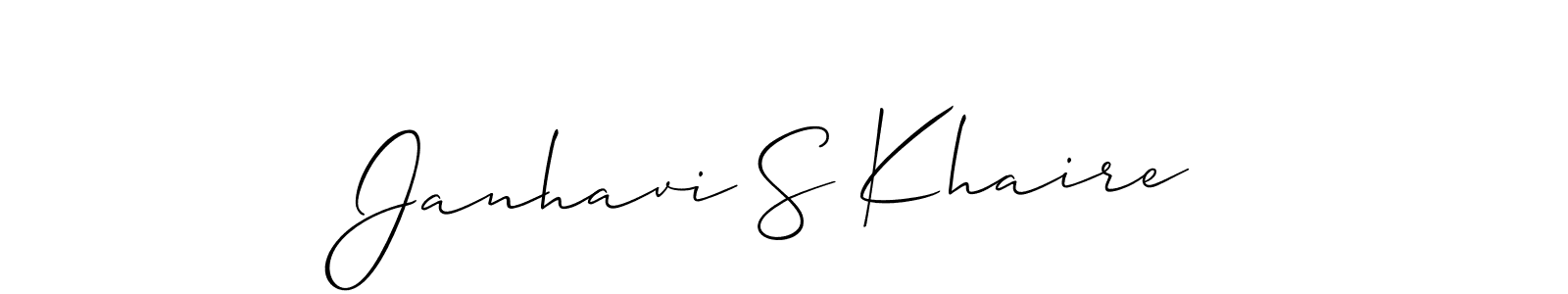 Similarly Allison_Script is the best handwritten signature design. Signature creator online .You can use it as an online autograph creator for name Janhavi S Khaire. Janhavi S Khaire signature style 2 images and pictures png