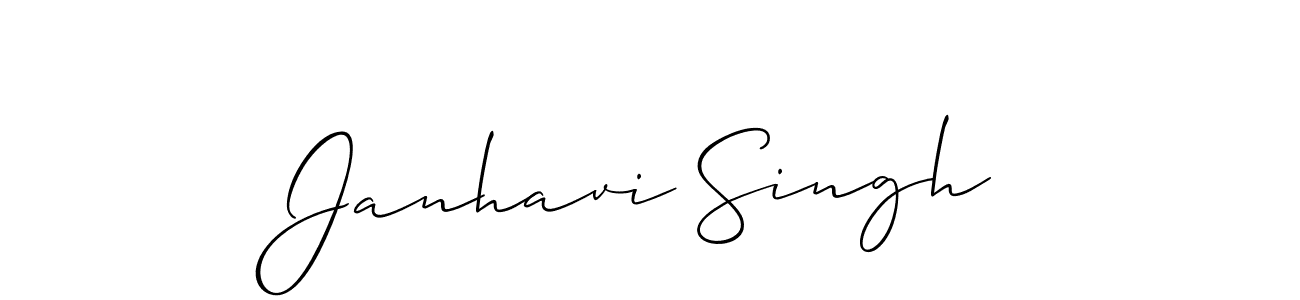 You should practise on your own different ways (Allison_Script) to write your name (Janhavi Singh) in signature. don't let someone else do it for you. Janhavi Singh signature style 2 images and pictures png