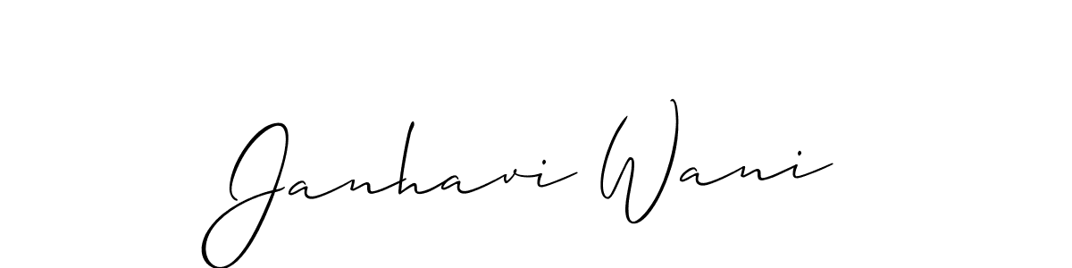 How to make Janhavi Wani signature? Allison_Script is a professional autograph style. Create handwritten signature for Janhavi Wani name. Janhavi Wani signature style 2 images and pictures png