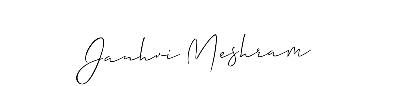 How to make Janhvi Meshram signature? Allison_Script is a professional autograph style. Create handwritten signature for Janhvi Meshram name. Janhvi Meshram signature style 2 images and pictures png