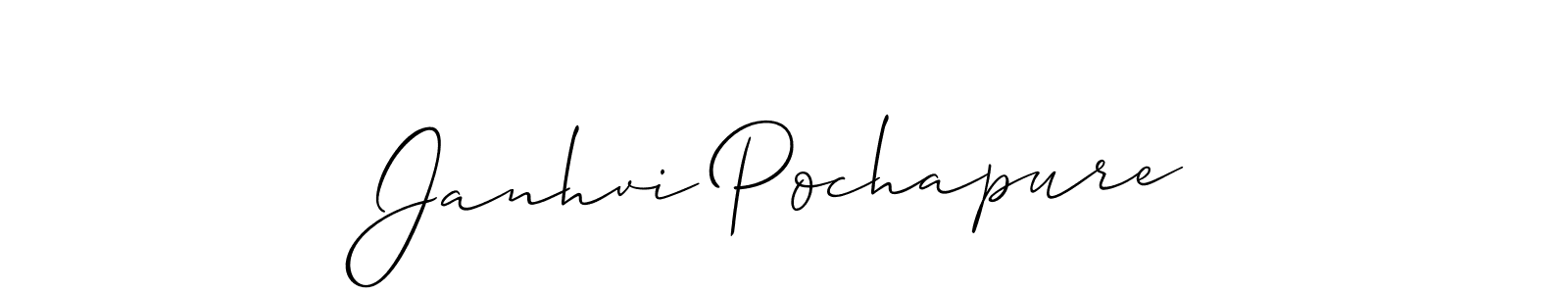 Also we have Janhvi Pochapure name is the best signature style. Create professional handwritten signature collection using Allison_Script autograph style. Janhvi Pochapure signature style 2 images and pictures png