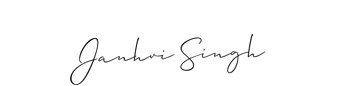 Make a beautiful signature design for name Janhvi Singh. With this signature (Allison_Script) style, you can create a handwritten signature for free. Janhvi Singh signature style 2 images and pictures png