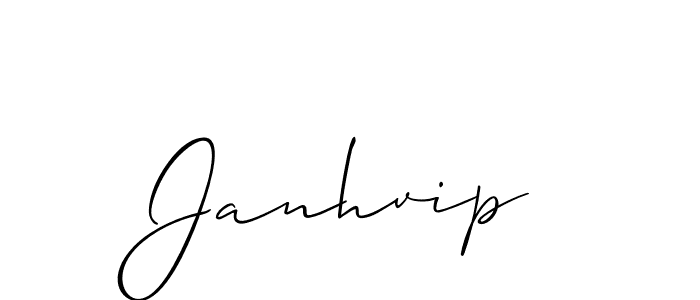 Janhvip stylish signature style. Best Handwritten Sign (Allison_Script) for my name. Handwritten Signature Collection Ideas for my name Janhvip. Janhvip signature style 2 images and pictures png