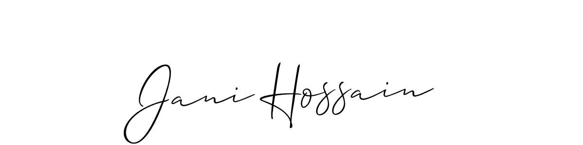 Also we have Jani Hossain name is the best signature style. Create professional handwritten signature collection using Allison_Script autograph style. Jani Hossain signature style 2 images and pictures png