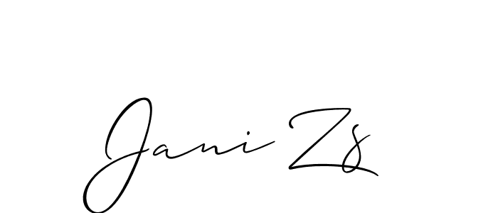 Design your own signature with our free online signature maker. With this signature software, you can create a handwritten (Allison_Script) signature for name Jani Zs. Jani Zs signature style 2 images and pictures png