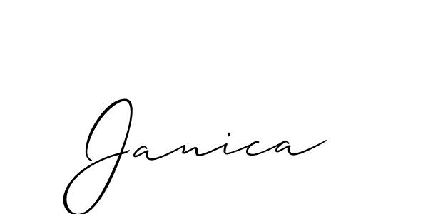 How to make Janica name signature. Use Allison_Script style for creating short signs online. This is the latest handwritten sign. Janica signature style 2 images and pictures png