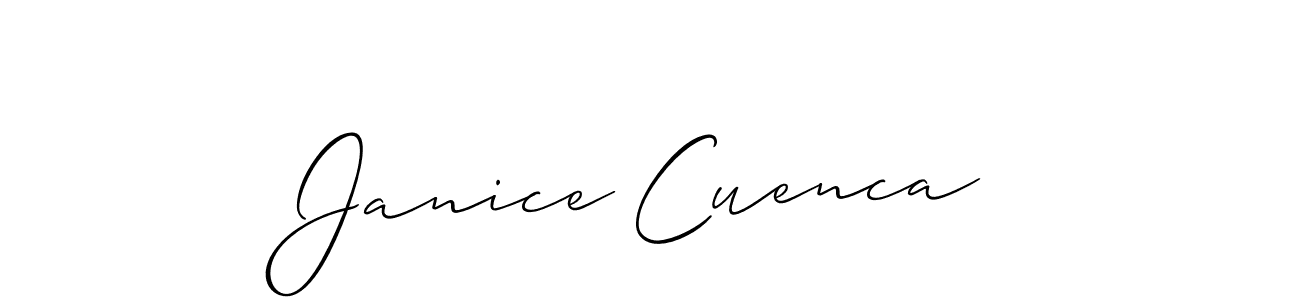 You should practise on your own different ways (Allison_Script) to write your name (Janice Cuenca) in signature. don't let someone else do it for you. Janice Cuenca signature style 2 images and pictures png