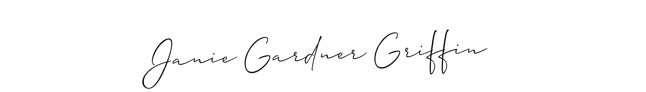 Design your own signature with our free online signature maker. With this signature software, you can create a handwritten (Allison_Script) signature for name Janie Gardner Griffin. Janie Gardner Griffin signature style 2 images and pictures png