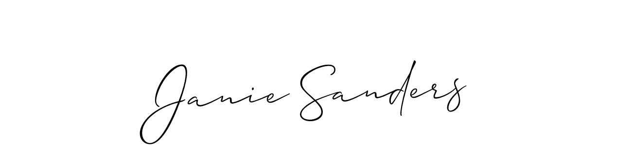 Design your own signature with our free online signature maker. With this signature software, you can create a handwritten (Allison_Script) signature for name Janie Sanders. Janie Sanders signature style 2 images and pictures png