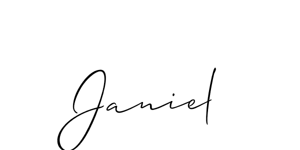 How to Draw Janiel signature style? Allison_Script is a latest design signature styles for name Janiel. Janiel signature style 2 images and pictures png