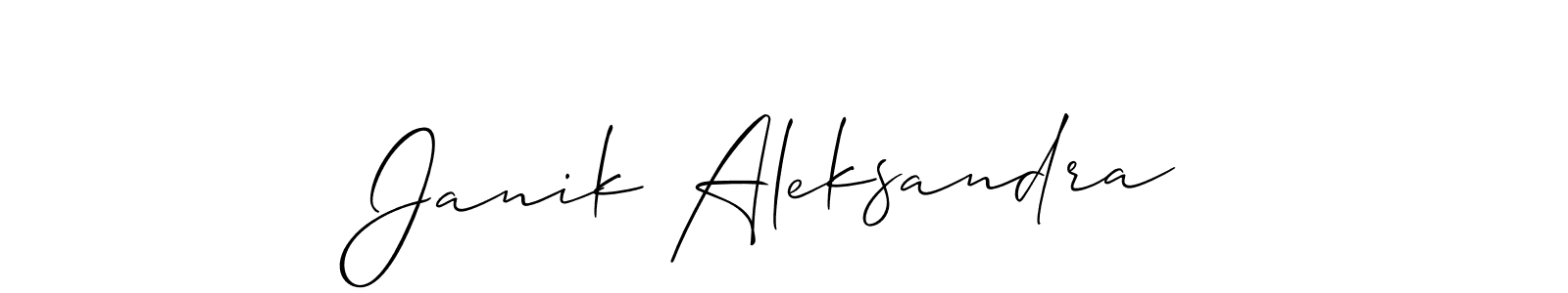 Once you've used our free online signature maker to create your best signature Allison_Script style, it's time to enjoy all of the benefits that Janik Aleksandra name signing documents. Janik Aleksandra signature style 2 images and pictures png