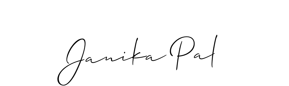 Make a beautiful signature design for name Janika Pal. With this signature (Allison_Script) style, you can create a handwritten signature for free. Janika Pal signature style 2 images and pictures png