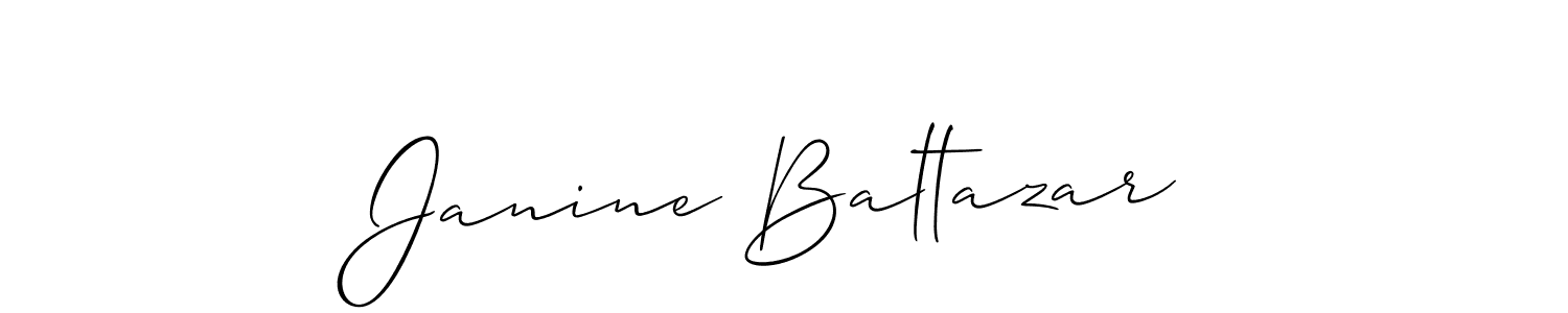 You should practise on your own different ways (Allison_Script) to write your name (Janine Baltazar) in signature. don't let someone else do it for you. Janine Baltazar signature style 2 images and pictures png