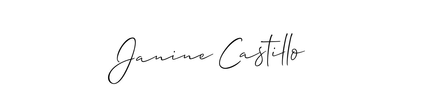 Similarly Allison_Script is the best handwritten signature design. Signature creator online .You can use it as an online autograph creator for name Janine Castillo. Janine Castillo signature style 2 images and pictures png