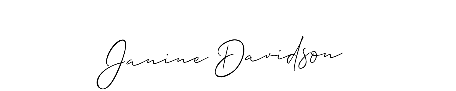 How to make Janine Davidson signature? Allison_Script is a professional autograph style. Create handwritten signature for Janine Davidson name. Janine Davidson signature style 2 images and pictures png