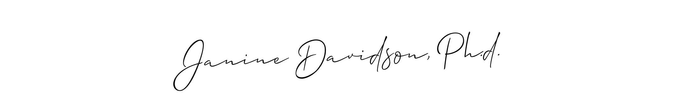 You should practise on your own different ways (Allison_Script) to write your name (Janine Davidson, Ph.d.) in signature. don't let someone else do it for you. Janine Davidson, Ph.d. signature style 2 images and pictures png