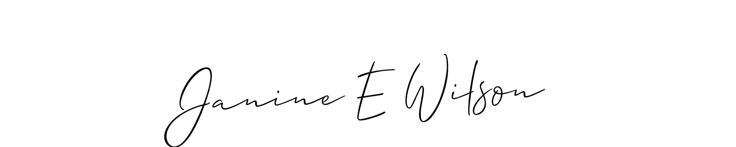 Make a short Janine E Wilson signature style. Manage your documents anywhere anytime using Allison_Script. Create and add eSignatures, submit forms, share and send files easily. Janine E Wilson signature style 2 images and pictures png