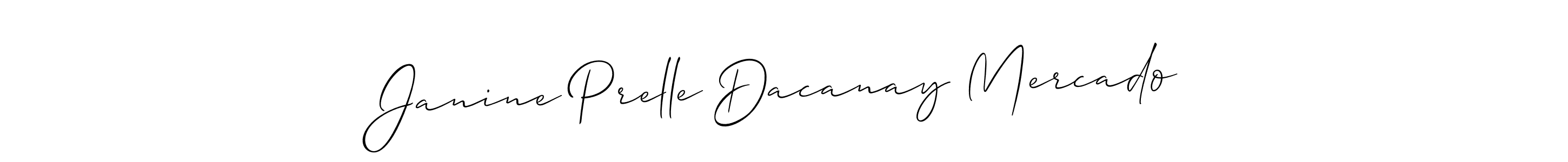 Once you've used our free online signature maker to create your best signature Allison_Script style, it's time to enjoy all of the benefits that Janine Prelle Dacanay Mercado name signing documents. Janine Prelle Dacanay Mercado signature style 2 images and pictures png