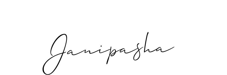 How to Draw Janipasha signature style? Allison_Script is a latest design signature styles for name Janipasha. Janipasha signature style 2 images and pictures png