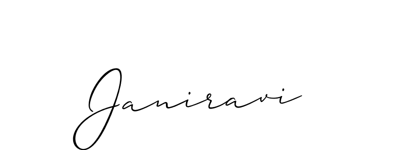 Similarly Allison_Script is the best handwritten signature design. Signature creator online .You can use it as an online autograph creator for name Janiravi. Janiravi signature style 2 images and pictures png