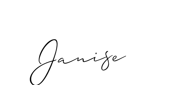 You should practise on your own different ways (Allison_Script) to write your name (Janise) in signature. don't let someone else do it for you. Janise signature style 2 images and pictures png