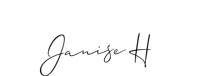 Check out images of Autograph of Janise H name. Actor Janise H Signature Style. Allison_Script is a professional sign style online. Janise H signature style 2 images and pictures png