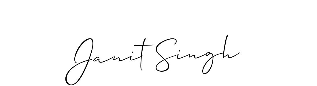 Make a beautiful signature design for name Janit Singh. With this signature (Allison_Script) style, you can create a handwritten signature for free. Janit Singh signature style 2 images and pictures png