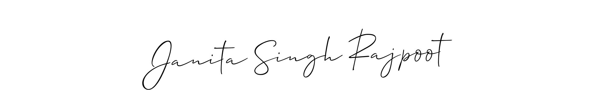 How to make Janita Singh Rajpoot signature? Allison_Script is a professional autograph style. Create handwritten signature for Janita Singh Rajpoot name. Janita Singh Rajpoot signature style 2 images and pictures png