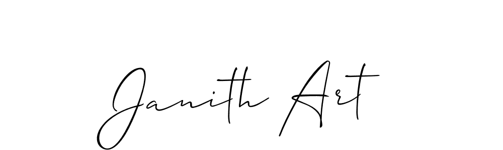 How to make Janith Art name signature. Use Allison_Script style for creating short signs online. This is the latest handwritten sign. Janith Art signature style 2 images and pictures png