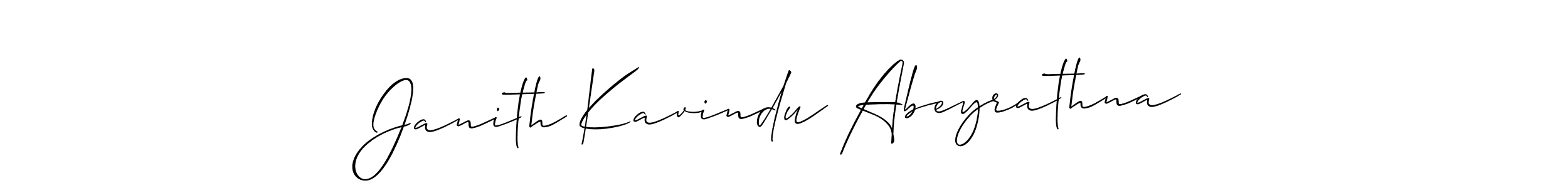 The best way (Allison_Script) to make a short signature is to pick only two or three words in your name. The name Janith Kavindu Abeyrathna include a total of six letters. For converting this name. Janith Kavindu Abeyrathna signature style 2 images and pictures png