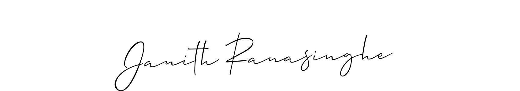 Use a signature maker to create a handwritten signature online. With this signature software, you can design (Allison_Script) your own signature for name Janith Ranasinghe. Janith Ranasinghe signature style 2 images and pictures png