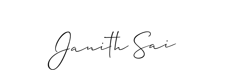 Design your own signature with our free online signature maker. With this signature software, you can create a handwritten (Allison_Script) signature for name Janith Sai. Janith Sai signature style 2 images and pictures png