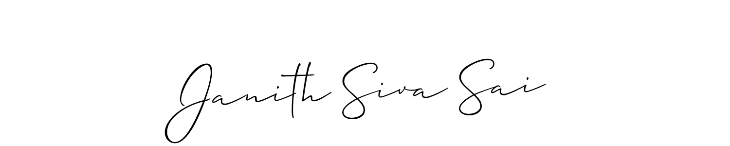 How to make Janith Siva Sai signature? Allison_Script is a professional autograph style. Create handwritten signature for Janith Siva Sai name. Janith Siva Sai signature style 2 images and pictures png