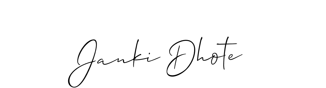 You should practise on your own different ways (Allison_Script) to write your name (Janki Dhote) in signature. don't let someone else do it for you. Janki Dhote signature style 2 images and pictures png