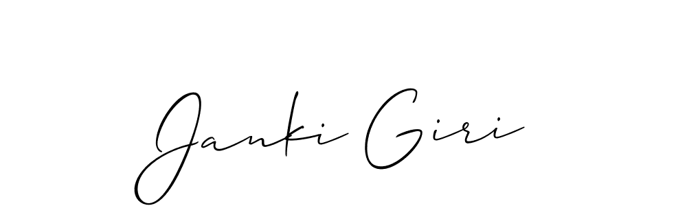 The best way (Allison_Script) to make a short signature is to pick only two or three words in your name. The name Janki Giri include a total of six letters. For converting this name. Janki Giri signature style 2 images and pictures png