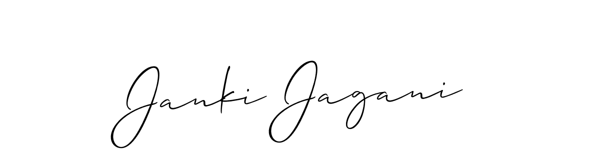 You should practise on your own different ways (Allison_Script) to write your name (Janki Jagani) in signature. don't let someone else do it for you. Janki Jagani signature style 2 images and pictures png