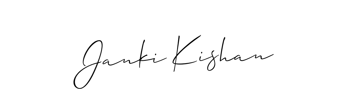 The best way (Allison_Script) to make a short signature is to pick only two or three words in your name. The name Janki Kishan include a total of six letters. For converting this name. Janki Kishan signature style 2 images and pictures png